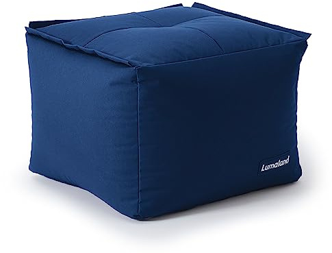 Lumaland Sittsäck lounge-modulär | vattentät ottoman | individuellt expanderbar och lätt pall | Lounge-set för inomhus- och utomhusbruk | tvättbar sits för trädgård och interiör 54 x 54 x 54 cm