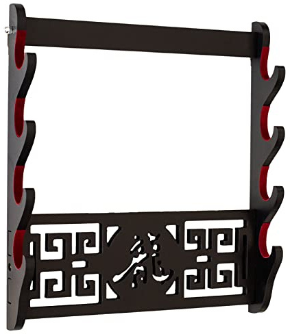 FOXSMZZ Support d'armes d'Arts Martiaux Protecteur En Laine Katana Wakizashi Tanto Support D'éPéE Mural (Dragon)
