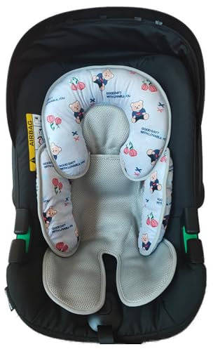 Maxuals Universal-Kinderwagen-Reduzierer, Babysitz, Autositzkissen, Kinderbett, Hochstuhl, atmungsaktiv, leicht, unterstützt Baby-Kopfschutz, 2. Generation, Sommer und Winter, hypoallergen