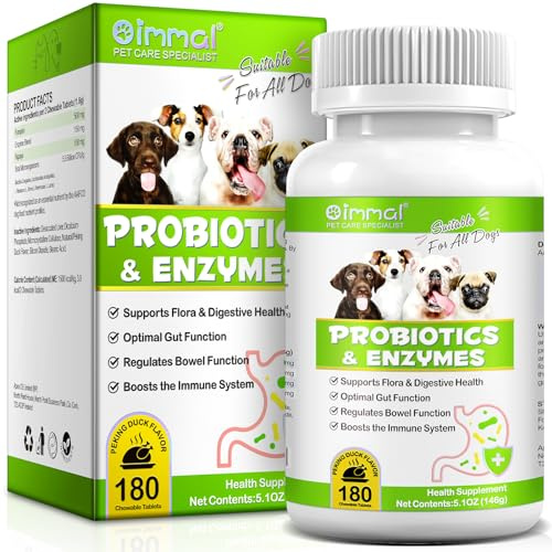 Pet Probiotics for Dogs Tablet,180pcs probiotics for dogs(Peking Duck Flavor),Optimal Gut Function,Boosts the Immune System-Supports Flora & Digestive Health,All Ages and Breeds