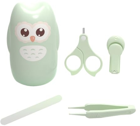 Abaodam 1 Set Kit Cortauñas para Bebés Tijeras y Pinzas, Ligero y Portátil Cuidado de Uñas de Ñiño E Infantil