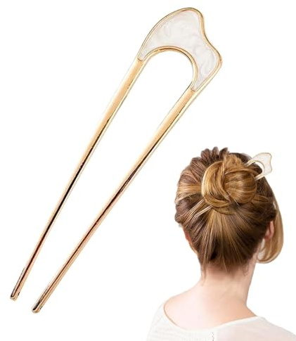 Bastone per capelli in metallo - Forcina vintage a U, stile raffinato e pratico | accessorio classico per acconciature, trecce e fermagli sofisticati