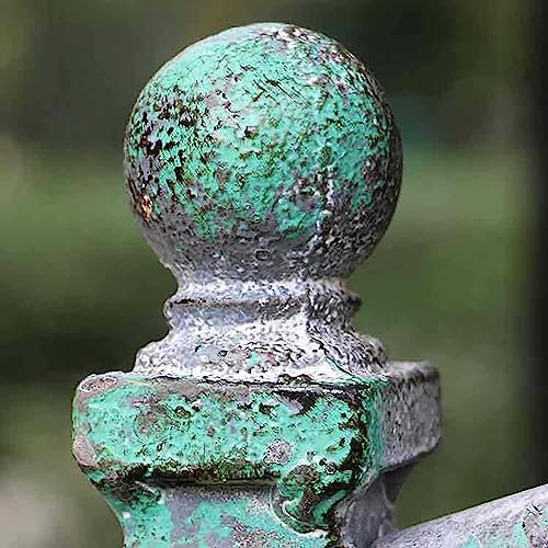 Gartenbrücke mit Sicherheitsgeländern – Eisen-Fußbrücke für Terrasse, dekorative Landschaftsgestaltung, rustikale Gartendekoration, funktionaler Gehweg für Hinterhof, Creed und Rasen