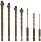 7 STK Hart Metallbohrer Set Profi, neuer Vierschneidiger Sägezahn-Exzenterbohrern, HSS Sägezahn Bohrer mit 4 Schneiden Bohrer für Ziegel Holz Fliesen Stahl Exzenterbohrer(3/4/5/6/8/10/12mm)