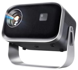 KKENZA A003 Mini Proiettore 3D Theater Portatile Home Cinema LED Videoproiettore WiFi Specchio Smartphone for Video 1080P 4K(UK Plug)