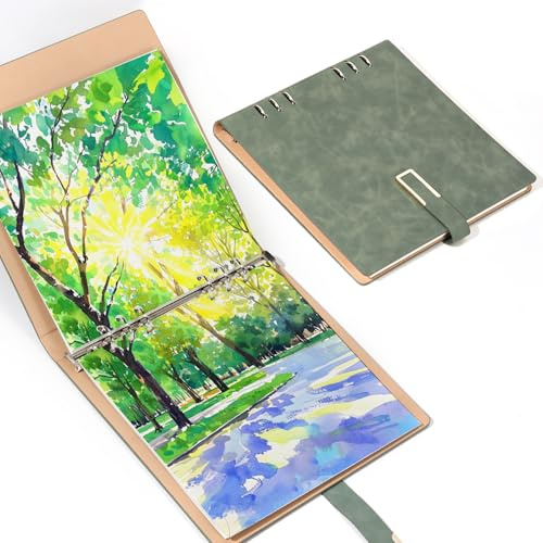 Lightwish Blocco da disegno per acquerelli, carta 100% cotone, 300 g/m², 20 fogli 23 x 23 cm, pressato a caldo e senza acidi, blocco per schizzi per artisti per acquerello, guazzo e inchiostro, ideale