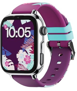 SaveFamily SaveWatch Plus 2 | Smartwatch per Bambini con Localizzatore GPS, Chiamate, Video, WhatsApp, Spotify, App Store - Quadrante Argento e Cinturino in Silicone Maui