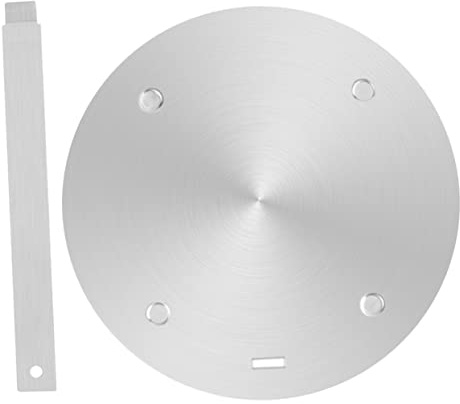 IMIKEYA Placa de Inducción Difusor de Calor Adaptador de Acero Inoxidable 30 Cm Mango para Estufas de Gas y Eléctricas Distribución Uniforme Descongelación Utensilio de Cocina
