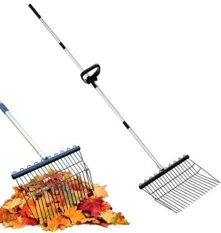Rastrello A Mano Da Giardino Raccogli Letame Polli Ergonomico
