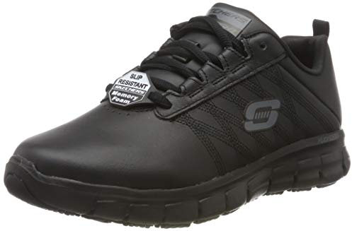 Skechers Damen Sure Track Erath Slip On Sneaker, Black Leather, 37 EU