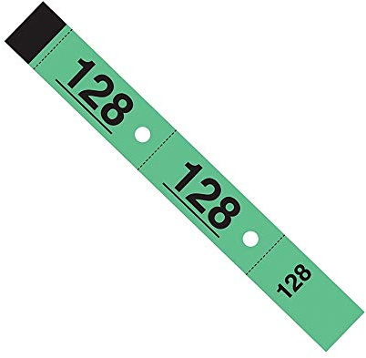 Elve - 500 Tickets Vestiaire Perforés en 3 Parties (3x20cm) - Papier Épais 165g/m² - 10 Carnets de 50 - Numérotés 1-500 ou 501-1000 - Fabriqué en France - Papier Écoresponsable (Vert)
