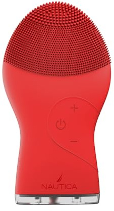 Nautica PC120 Facial Cleansing Brush Made with Ultra-Hygienic Soft Silicone, Waterproof, Rechargeable Vibrating Face Exfoliator Scrub Brush with Sonic Technology for Men & Women - Summer Sun