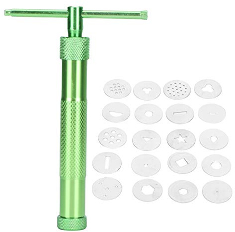 Alvinlite Set di Strumenti per stampi rotanti Spremere Pasta polimerica Fai-da-Te di Pasta per la Geometria, Set di Strumenti per Decorare la Scultura del Fondente Pistola