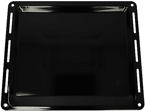 vhbw Backblech kompatibel mit Bauknecht BM-Serie, BM XXXX Backofen - 44,5 x 37,5 x 2,5 cm, Antihaftbeschichtet, Emailliert, Schwarz