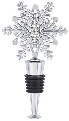 GORGECFAFT Wine Stopper Snowflake Wine Bottle Stopper Alloy Bottle Decorative Beverage Beer for Christmas Party Wedding Birthday Supplies Favors