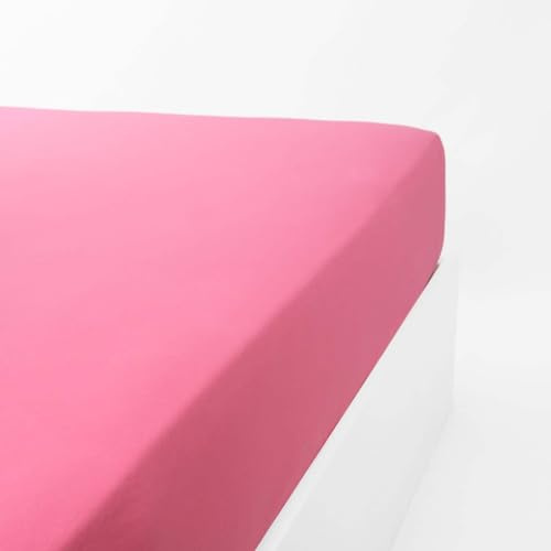 LINANDELLE Påslakan bomull, 120 trådar, mjuk stretchig jersey - rosa - 110 x 190