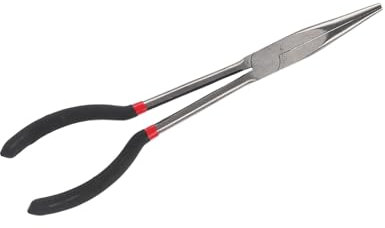 Alicates de Punta Larga de 11 Pulgadas, Alicates de Punta de Aguja de Acero con Antideslizante, Herramienta Manual de Reparación, Accesorios Profesionales