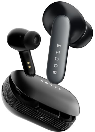 Boult Audio Z20 Pro Truly Wireless Bluetooth Ear buds with 60 Hours Playtime, 4 Mics Clear Calling, Made in India, 45ms Low Latency, Rich Bass Drivers, IPX5, TWS earbuds bluetooth wireless (Jet Black)