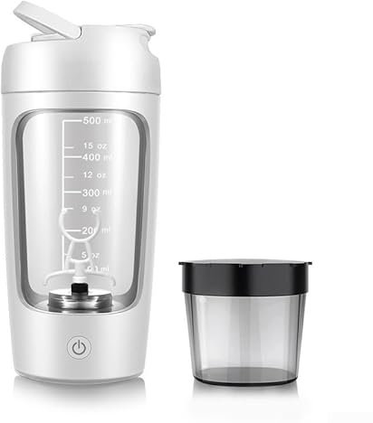 Bicchiere miscelatore elettrico senza sforzo per frullati e succhi di frutta, design leggero e ricaricabile (blu (bianco (con scatola))