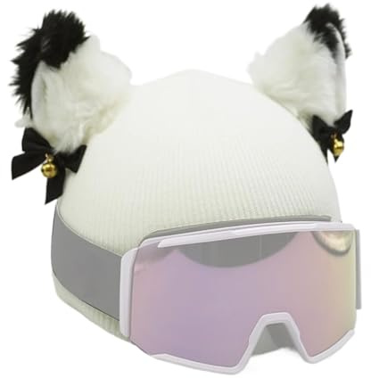 Funda para casco de esquí, cubierta de felpa para casco de moto, casco de esquí, orejas de gato, bonitos accesorios para casco, orejas, casco de bicicleta, casco de moto, snowboard, funda para casco