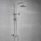 YOOZENA Shower Mixer Set, Adjustable Height Shower Column with Overhead Rainfall,Thermostatic Shower Mixer,Handheld Shower for Bathroom, Chrome