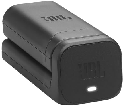 JBL La Batterie 200 avec boîtier de Charge se Change en Quelques Secondes, de sorte Que Votre Haut-Parleur JBL PartyBox Peut Garder la fête Deux Fois Plus Longtemps