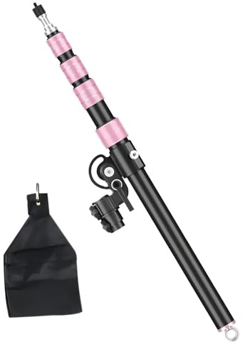 BOLLUMA Bras d'extension portable pour support de lumière, 59-168 cm, bras de support réglable avec sac de sable pour trépied, support C, boîte à lumière, monolight, flash, lumière de remplissage pour