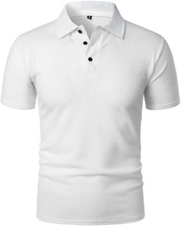 Breeze Polo Shirts for Men Beer Belly Quick Dry Golf Shirt | Beer Belly Wearbreeze Collared Textured Shirt Stretchy Casual Short Sleeve Shirts
