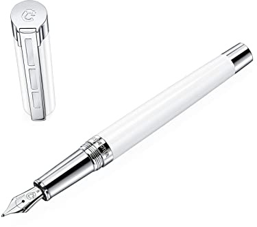 STAEDTLER Initium Resina Füllhalter, weißes Edelharz, B, Made in Germany, mit edler Geschenkverpackung, 9PB110B