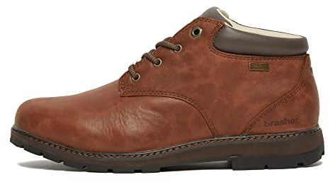 Brasher Men's Country Traveller Waterproof Leather Walking Shoes, Men's Hiking Shoes, Hiking & Outdoor Recreation Footwear, Brown, UK9