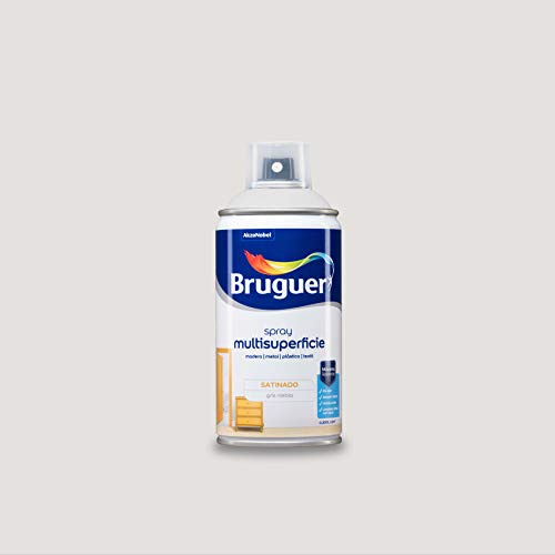 Bruguer Acrylic Multisuperficie Esmalte al agua en Spray Satinado Gris Niebla 300 ml