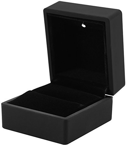 Bewinner Caja para Joyas, Estuche para Anillo/Colgante/Pulsera/Collar con Luz LED Estuche de Exhibición de Joyería Caja de Almacenamiento Caja de Presentación Bandejas