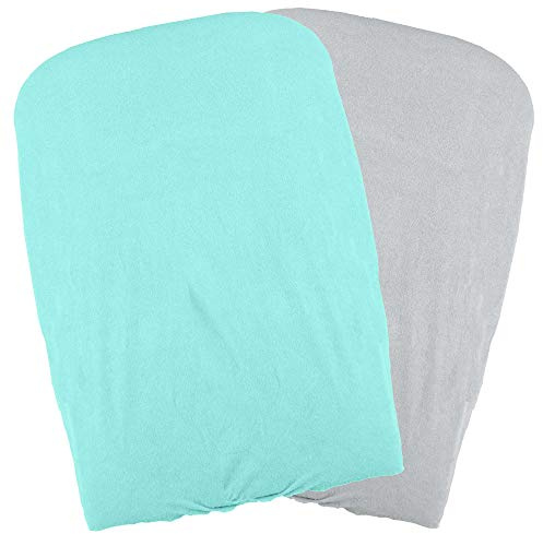DOMIVA Set de 2 Housses de Matelas à Langer Aqua/Perle Vert 2 Unités