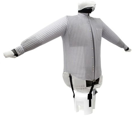 AEOLUS IronDryer Automatically Dries Irons Shirts Polo-Shirts Blouses Freshens up Sanitizes Garments of Fabrics Ironing System Ironer Dryer 4 in 1 Vertical Ironing 3 Programs Available SA03 ECO INOX