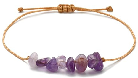 LUCKY BUDDHIST - Ädelstensarmband för skydd, justerbart charmarmband, Talla única, Kristall Sten