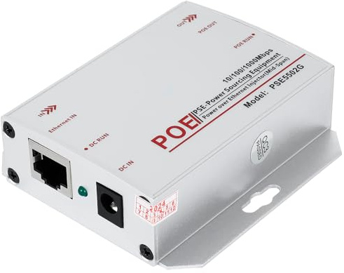 REVODATA Gigabit Industrial 30W PoE+ Injector, Convert Low Voltage DC 12-48V Input to 48V PoE Output, IEEE802.3af/at, DIN-Rail & Wall Mount Injector for Different Scenario (PSE5502G)