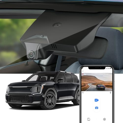 Fitcamx Dashcam 4K Lämplig för Kia EV9 2023-2026 (Part No#DO000 /DO500), OEM Bilkamera 2160P UHD Video WiFi, G-sensor, Loop-inspelning, WDR Dash-kamera, Night Vision, Plug & Play, 64GB kort