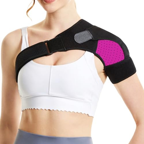 Husalsea Schulterbandage Verstellbar Atmungsaktiv Schulterbandage Herren Nylon SchulterwäRmer Damen Schultergurt füR MäNner und Frauen Sanfte UnterstüTzung Auf Der Linken und Rechten Seite