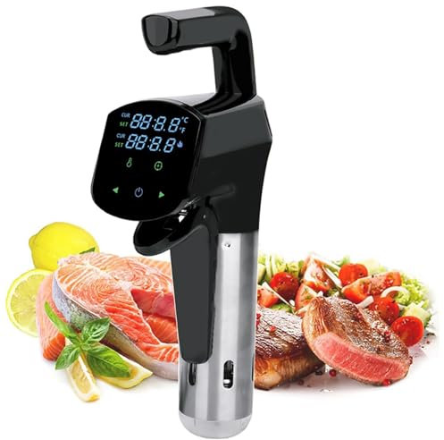 NGARY Immersion Circulator Precision Cooker, 1800W Low Temperature Slow Cooking Machine With LED Touch Screen, Precision 25°C To 95°C Temperature Control for Steaks, Chicken, Fish, Veggies