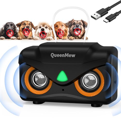 Bubbacare Antiladridos Rango de 15M, Mini Silencioso Antiladridos de Perros Ultrasonido con Parlantes Duales, 3 Modos Dispositivo Ahuyentador para Perros, Anti Ladridos para Perros