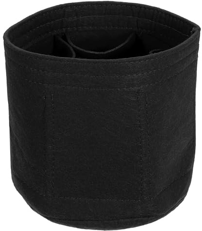 QUARKZMAN väskorganisatör-insats, bärbara filtorganisatör-väskor med flera fack för hinkväska, välvd sadelväska, bärväska, handväska formare (20 x 10 x 12 cm, svart), svart