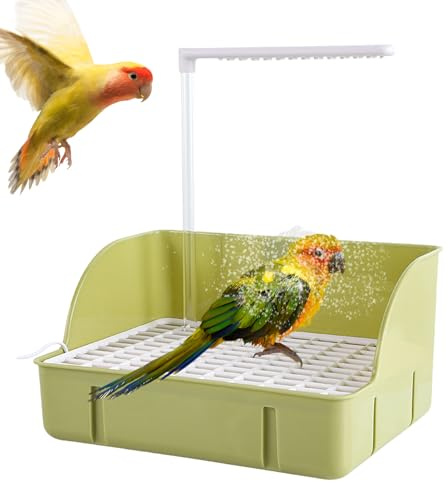 Baignoire pour oiseaux, perruche, douche pour perroquet, avec circulation automatique de l'eau, baignoire avec circulation électrique pour perroquet