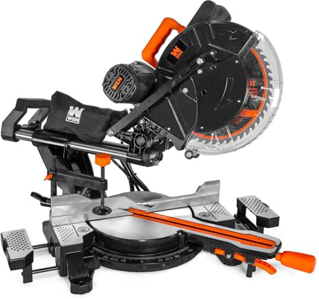 WEN 15-Amp 12-Inch Dual-Bevel Sliding Compound Miter Saw with Laser (MM1213T)