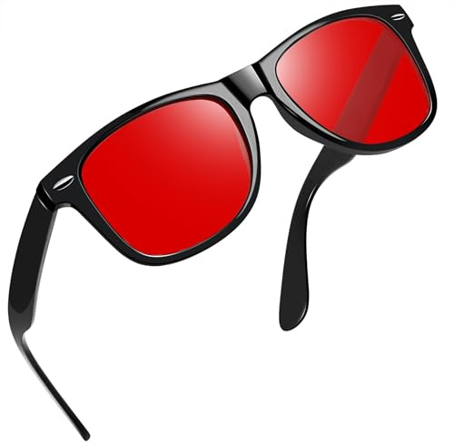 Joopin Gafas Rojas Bloqueo Luz Azul Hombre y Mujer Filtro Luz Azul Verde de Ordenador Gaming Pantallas para Dormir Mejor