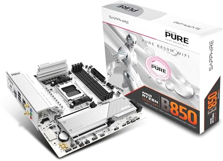 SAPPHIRE Carte mère AMD AM5 MATX Pure B850M WiFi 52123-02-40G