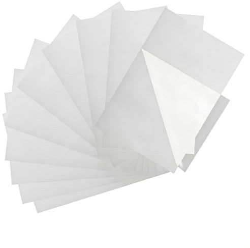 10 Pièces Papier Calque A4 Thermocollant Couture Double Face, 20x30 cm Tissu Thermocollant Pour Ourlet Facile Sans Couture, Bande Thermocollante Vêtements Réparation DIY Application Textile Blanc