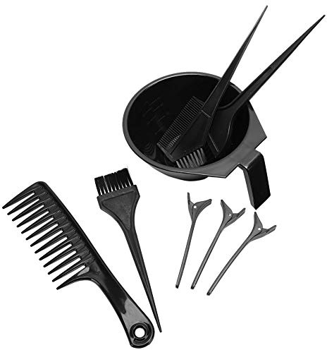 Chiyyak Kit Ciotola con Clip per Pettine per Strumenti per Tintura dei Capelli, 8 Pezzi, Applicazione Anche per Coloranti, Materiale ABS Ecologico