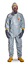 DuPont D13395268 Disposable suit, Tychem F, Size 2X-Large, grey