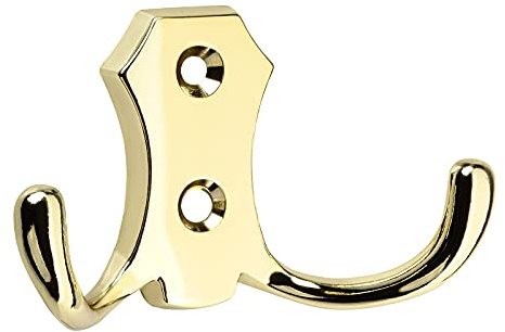 SOTECH Garderobenhaken LENA 46 x 78 x 30 mm/Messingoptik Kleiderhaken aus Metall Wandgarderobe Wandhaken Mantelhaken