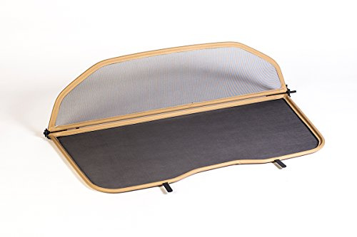 GermanTuningParts Déflecteur de Vent pour Volvo C70 II (à partir du 2006) - Pliable - avec Fermeture Rapide - Beige | Filet Anti-Remous Coupe | Déflecteur d'air